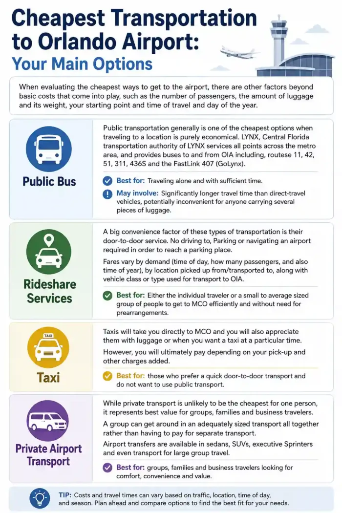 Cheapest Transportation to Orlando Airport Your Main Options