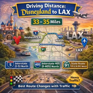 Driving Distance: Disneyland to LAX
